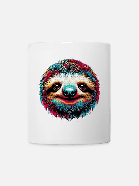 Faultier - Tasse - Weiß
