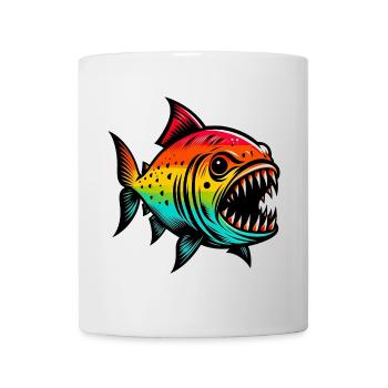 Piranha - Tasse - Weiß - Vorne