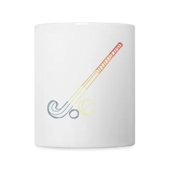 Field hockey stick and ball sketch - Mug - white - Front