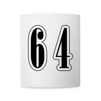 64 Symbole numérique - Mug blanc - blanc - Devant