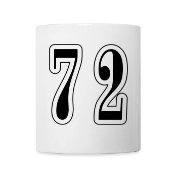 72 Zahl Symbol - Tasse - Weiß - Vorne