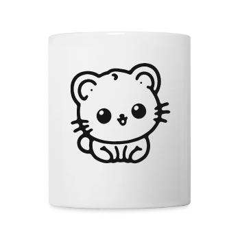 Kuschelpanda Kontur - Tasse - Weiß - Vorne
