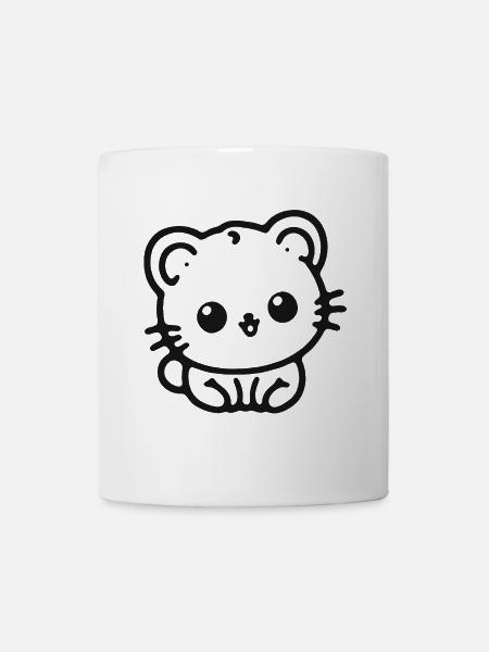 Kuschelpanda Kontur - Tasse - Weiß