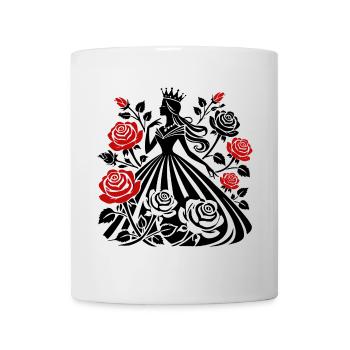 Queen with roses : Your elegance in full bloom - Mug - white - Front