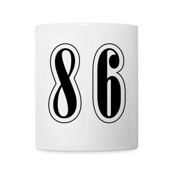 86 Zahl Symbol - Tasse - Weiß - Vorne