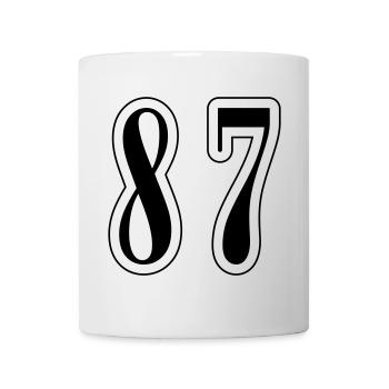 87 Zahl Symbol - Tasse - Weiß - Vorne