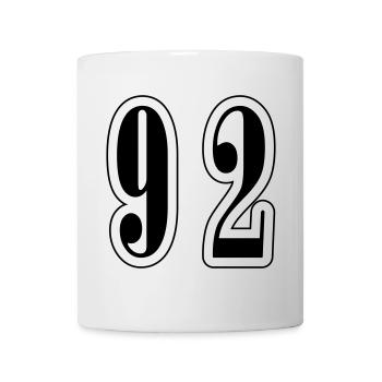 92 Number Symbol - Mug - white - Front