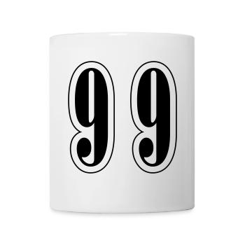99 Symbole numérique - Mug blanc - blanc - Devant