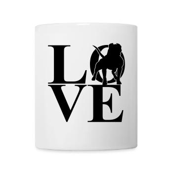 American Bulldog Love Dog Motif - Mug - white - Front