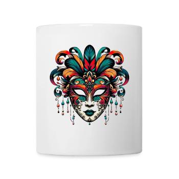 Masque du Carnaval de Venise - Mug blanc - blanc - Devant