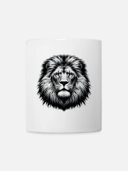 Löwe - Tasse - Weiß