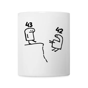 43 Jahre alt - 43. Geburtstag lustiges Geschenk 43 Jahre - Tasse - Weiß - Vorne
