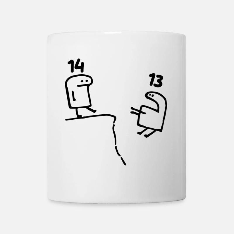 14 ans - Cadeau 14e Anniversaire Amusant 14 ans - Mug blanc - blanc