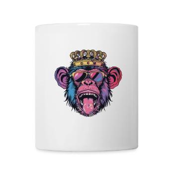 Singe Bande Dessinée Drôle Fête - Mug blanc - blanc - Devant
