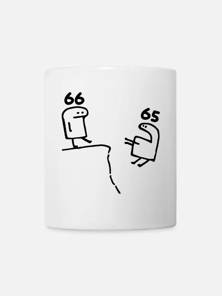 66 Jahre alt - 66. Geburtstag lustiges Geschenk 66 Jahre - Tasse - Weiß
