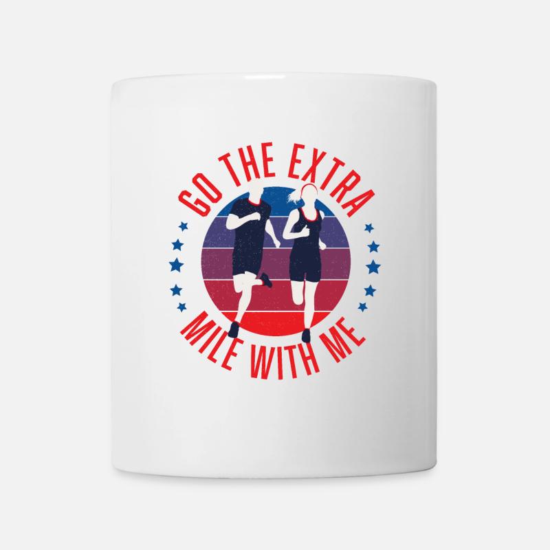 Run the extra mile with me - Mug - white
