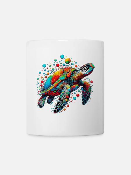 Schildkröte - Tasse - Weiß