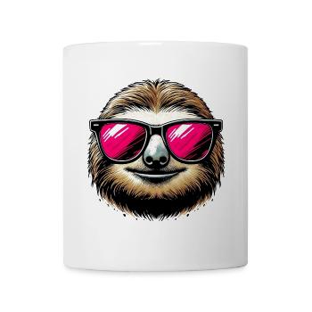 Paresseux avec lunettes de soleil - Mug blanc - blanc - Devant