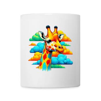 Giraffe with head in cloud clouds - Mug - white - Front