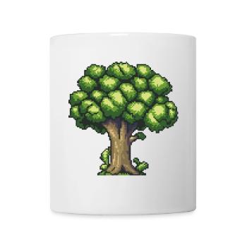 Icône pixel de brocoli - Mug blanc - blanc - Devant