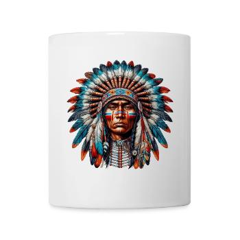Amerikanisch, Indianer, Amerikaner - Tasse - Weiß - Vorne