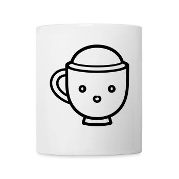 Kaffeebecher - Tasse - Weiß - Vorne