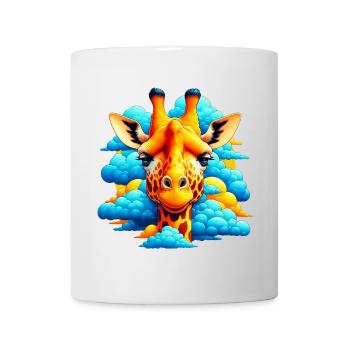 Giraffe with head in cloud clouds - Mug - white - Front