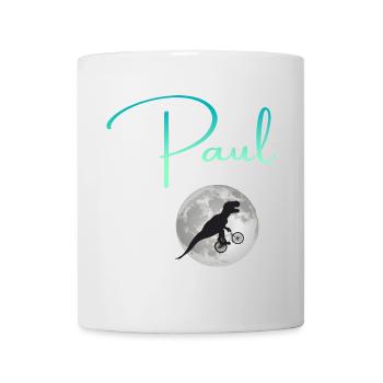 PAUL - Schöner Jungen Name mit Dinosaurier - Tasse - Weiß - Vorne