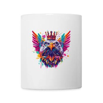 Adler Wappen Porträt Bunt - Tasse - Weiß - Vorne