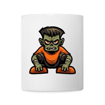 Bande dessinée d’Halloween zombie - Mug blanc - blanc - Devant