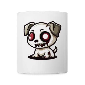 Hund Halloween Zombie Baby - Tasse - Weiß - Vorne