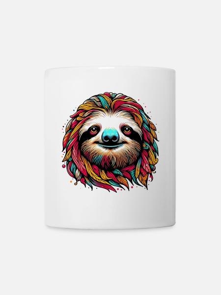 Faultier - Tasse - Weiß