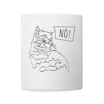 Lower Austria - Cat in Line Art Cat Lover - Mug - white - Front