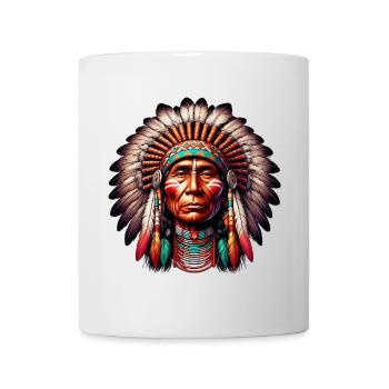 Amerikanisch, Indianer, Amerikaner - Tasse - Weiß - Vorne