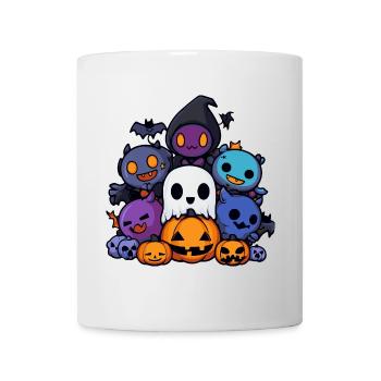 Halloween Party Figuren Comic - Tasse - Weiß - Vorne
