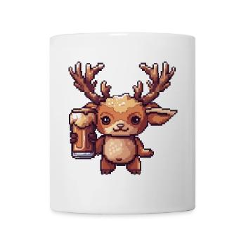 Deer Beer Pixel - Mug - white - Front