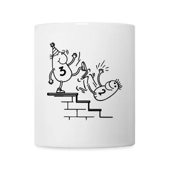 3. Geburtstagsfeier Lustige T-Shirts für 3 Jahre alte Kinder - Tasse - Weiß - Vorne