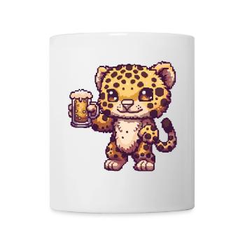 Leopard Beer Pixel - Mug - white - Front