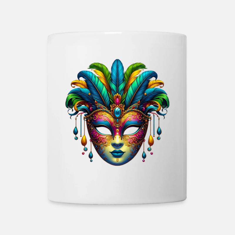 Masque du Carnaval de Venise - Mug blanc - blanc