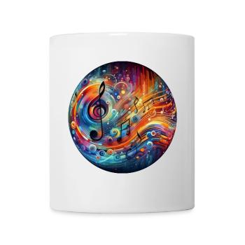 Abstrakte Musik-Explosion - Tasse - Weiß - Vorne