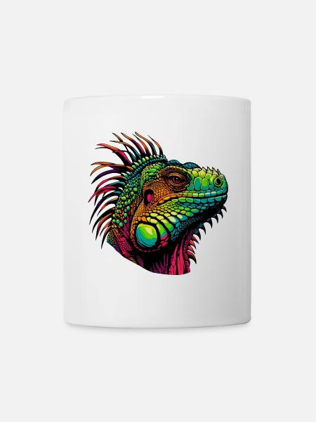 Leguan - Tasse - Weiß