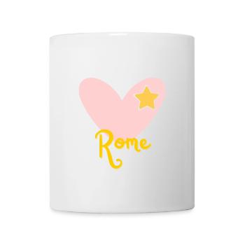 Rom - Italien - Vatikanstadt - Kolosseum - Reise - Tasse - Weiß - Vorne