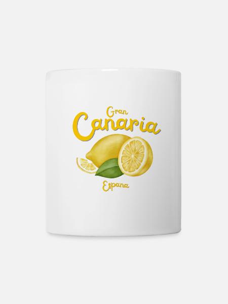 Gran Canaria - Spanien - Strand - Reise - Zitrone - Tasse - Weiß