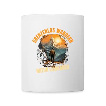 Grenzenlos wandern - Natur Liebhaber - Tasse - Weiß - Vorne