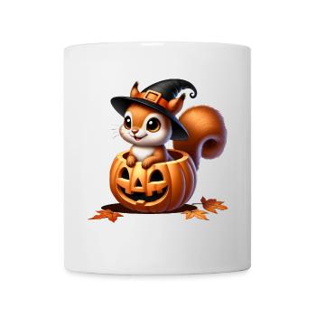 Écureuil mignon d’Halloween : un plaisir effrayant et doux - Mug blanc - blanc - Devant