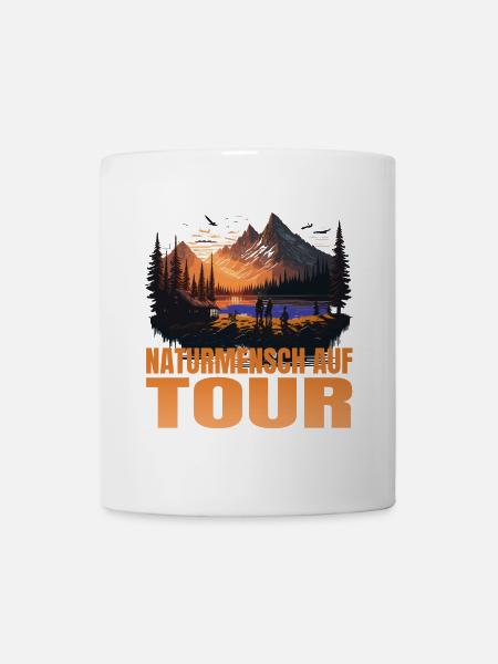 Naturmensch auf Tour - Tasse - Weiß