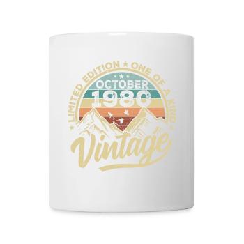 Octobre 1980 Anniversaire 1980 Né en octobre 1980 - Mug blanc - blanc - Devant