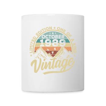 Octobre 1989 Anniversaire 1989 Né en octobre 1989 - Mug blanc - blanc - Devant