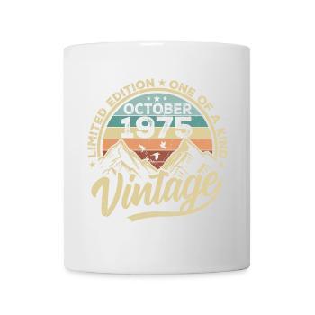 Oktober 1975 Geburtstag 1975 Geboren Oktober 1975 - Tasse - Weiß - Vorne