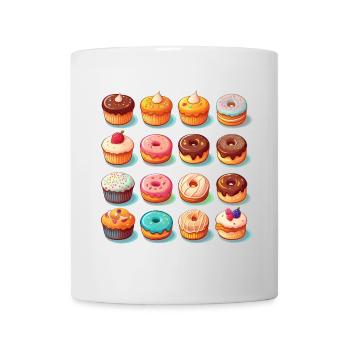 Donuts, muffins and delicious pastries - Mug - white - Front